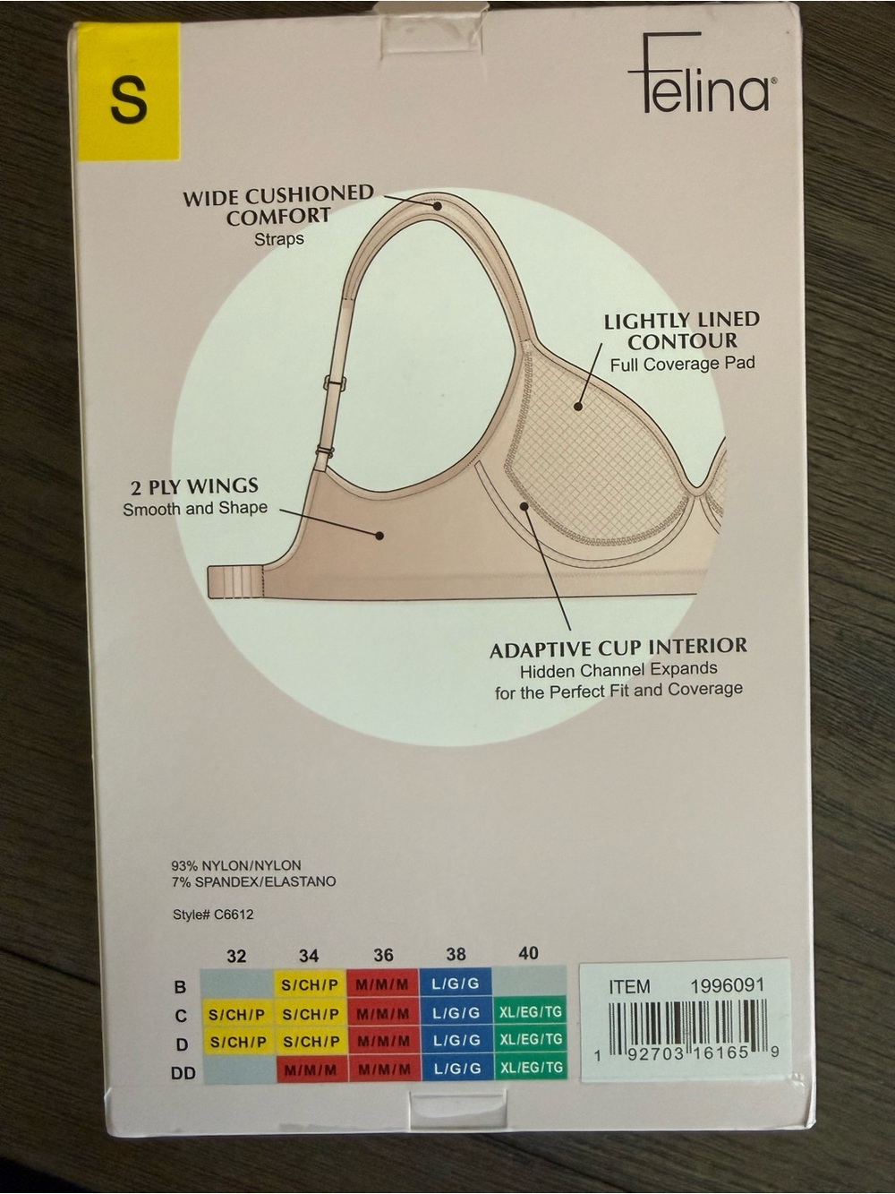 2x Felina Adaptive Cup Wire Free Bra’s - Beige & Black (S) NEW - Picture 2 of 3